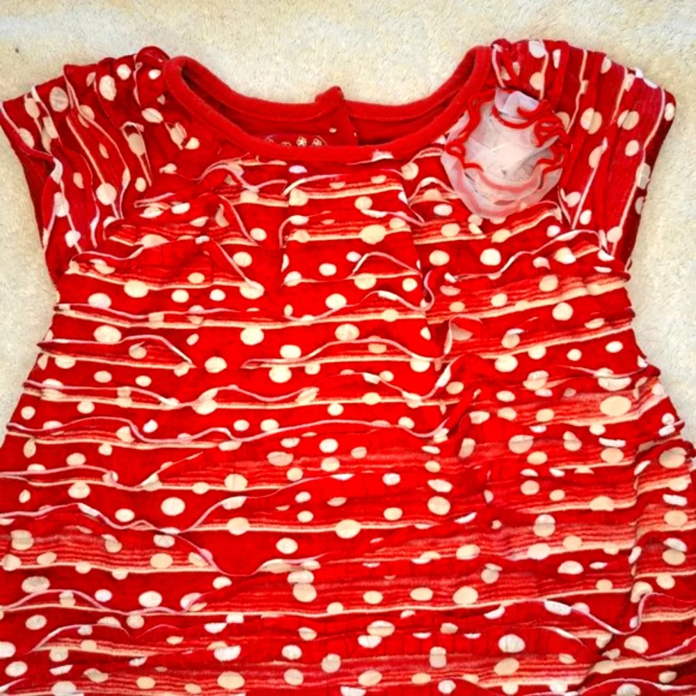 Pippa & Julie Polka Dot Ruffle Tiered Dress Toddler Size 2T